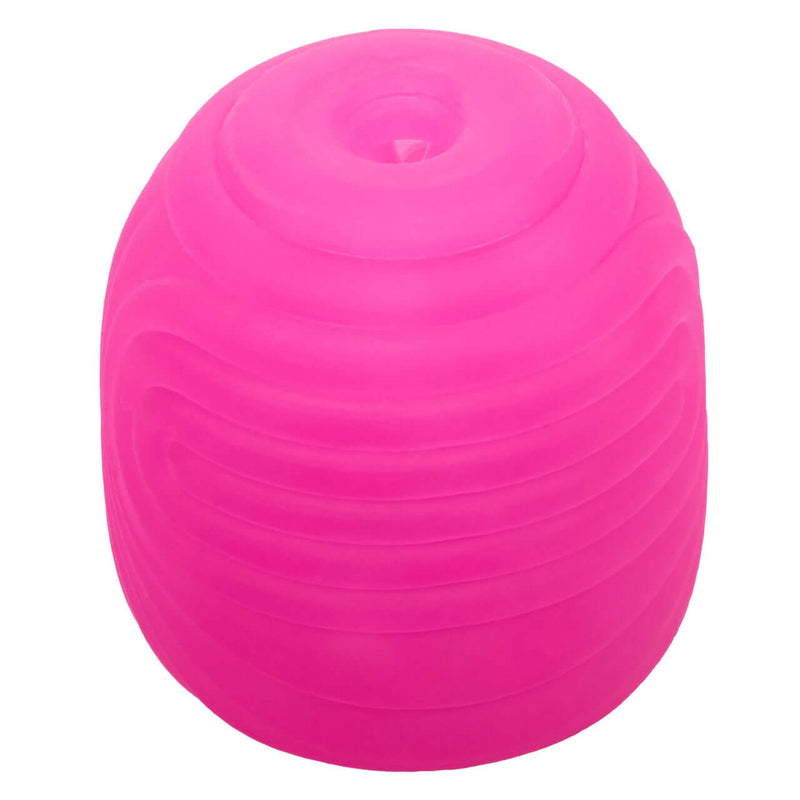 Pop Sock!™ Textured Pink reversible masturbator, dual textures for enhanced solo pleasure, soft and stretchy material.