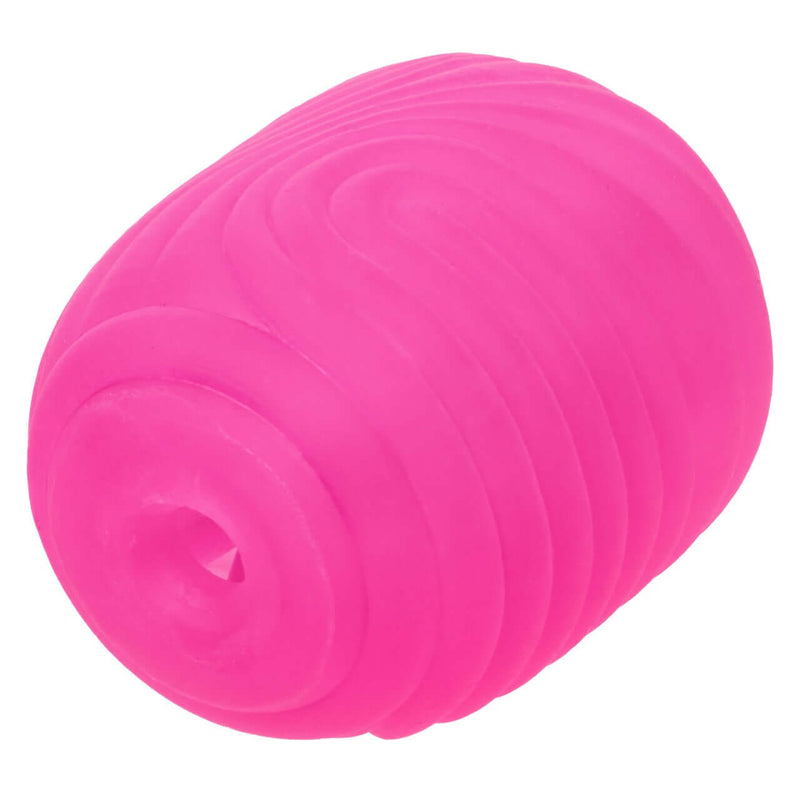 Pop Sock!™ Textured Pink reversible masturbator with soft, tight, and stretchy material for enhanced solo play experience.