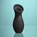 Playboy The Jet Set Sucker clitoral suction toy in sleek black with flexible tip and power button.