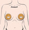 Person wearing Pastease Happy Sun Pasties with sparkling smiling sunshine design