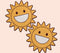 Happy Sun Pasties by Pastease - Sparkling Smiling Sunshine Nipple Covers made from glitter velvet material, perfect for summer festivals