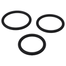 Titanmen Slim C-Ring 3 Piece Silicone Set Black featuring three graduated black silicone rings.