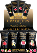 Oralicious 24 Piece Display 2 Fl Oz Tubes Assorted Flavors with six indulgent flavors of oral sex cream.