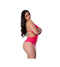 GET IT GIRL TEDDY W/ SNAP CROTCH PINK 2XL-2
