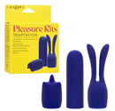 Pleasure Kits Temptation Collection Purple with three silicone toys in a compact box for customizable stimulation.