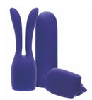 Pleasure Kits Temptation Collection Purple featuring silicone vibrators in various shapes and sizes.