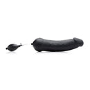 Tom of Finland Toms Inflatable Silicone Dildo with squeeze bulb for adjustable size and textured surface.