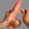 JOCK Real Skin 8” Dual Density Silicone Dildo with Balls – Realistic Feel & Strong Suction Base