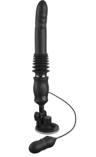 Fetish Fantasy Ultimate Silicone Thruster - Black with powerful thrusting action and versatile attachments for customizable pleasure.