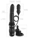 Fetish Fantasy Ultimate Silicone Thruster in black with thrusting action and versatile attachments customized for enhanced pleasure.