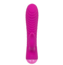 Extra Thicc Chubby Gyrating Rechargeable Silicone Tickler Pink with ribbed design and ergonomic shape.