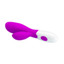 Pretty Love Newman Purple Silicone G-Spot Rabbit Vibrator with dual pleasure features.