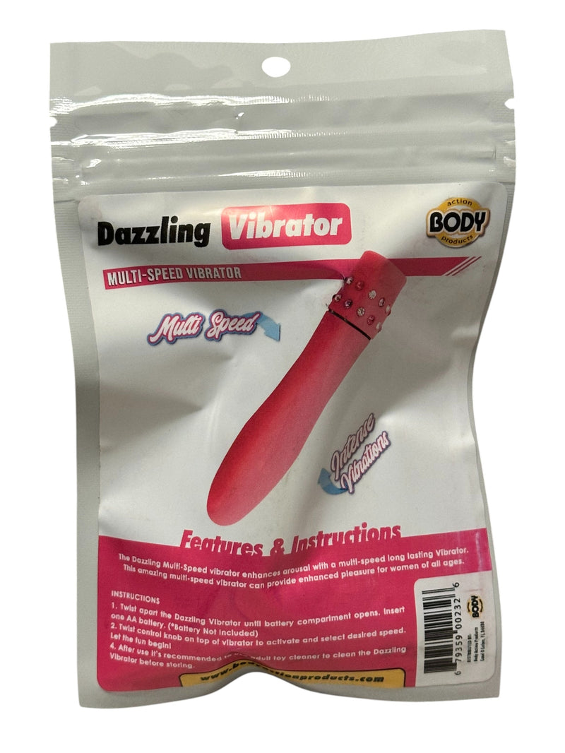 Multi Speed Dazzling Vibrator in packaging, designed for customizable pleasure and powerful stimulation.