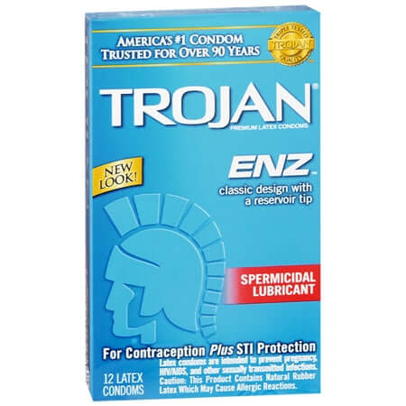 TROJAN ENZ SPERMICIDAL 12 PACK-1