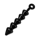 Master Series Anal Links Large Anal Beads Black, five large cone-shaped anal beads for experienced players.