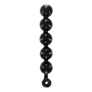 Master Series Black Baller Anal Beads with five oversized spheres for intense sensory experiences.