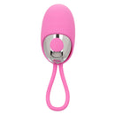 Turbo Buzz™ Bullet with Removable Silicone Sleeve - Pink compact stimulator with loop handle and metallic accent.