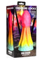 Creature Cocks King Kraken Silicone Dildo in packaging with rainbow squid design and suction cup base