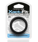 Perfect Fit Xact-Fit Cock Ring 2-Pack Size 17 Black packaging featuring premium silicone rings.