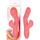 Goddess Heat-Up Tapping Massager in Coral by Nasstoys - Dual Stimulator with 10 Vibrating Functions and 5 Tapping Modes in Original Packaging