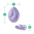 Urself Pulse Pad Grinder with Remote Lavender dimensions, showing 3x4 inches and compact design for hands-free pleasure.