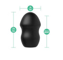 Urself Fortify Silicone Stroker Black dimensions: 2.75in height, 1.5in width, 2.95in insertable length.