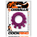 Oxballs Cock-Lug Lugged Silicone Cockring Plum on packaging with a plush purple color and unique design.