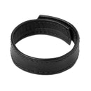 Strict Leather Velcro Cock Ring in soft black leather with adjustable hook-and-loop closure for comfort and fit.
