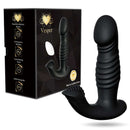 Vesper Multi-Function Vibe in Black with remote, showcasing ergonomic design and powerful enhanced motors for pleasure.