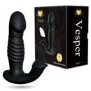 Vesper Multi-Function Vibe in Black, with ergonomic design and remote control, ideal for personalized pleasure experiences.