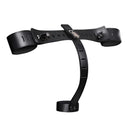 Strict Leather Wrist to Cock Locking Restraint Black showcasing adjustable leather straps and cuffs.