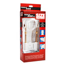 Size Matters Penile Aide Penis Extender White packaging with instructions and product details.