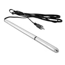 Zeus Electrosex 7 Inch Bipolar Urethral Sound Grey with cable for electro stimulation.
