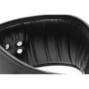 Close-up of the Padded Leather Locking Posture Collar Black showing soft leather padding and sturdy fastenings.