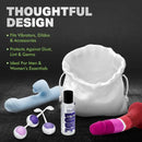 Safe Sex Antibacterial Toy Bag Medium White designed for storing personal items, keeping them clean and organized.