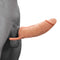 Nasstoys Great Extender 2-In-1 8” White Extender & Masturbator in use for enhanced intimate pleasure and satisfaction.