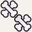 White Crossbone Breast Pasties by Pastease featuring bold white crossbone design for edgy style.