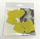 Razzle Dazzle Crystal I Heart U Body Stickers 6 Pack Gold in sparkling gold hearts on packaging.