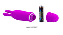 Pretty Love Boyce Silicone Bunny Vibrator Purple with battery, designed for targeted stimulation.