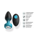 Viben Eluxe Vibrating Gem Anal Plug Medium Blue Ombre with remote control and 10 vibration patterns