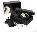 Lelo Ora Oral Sex Simulator Black in elegant packaging with USB charger, pouch, and user manual.