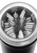 Inside view of the LoveBotz Master-Bot Super Powered Automatic Stroker showing textured interior for enhanced sensation.