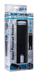 LoveBotz Master-Bot Super Powered Automatic Stroker packaging showcasing its features and design.