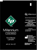 ID Millennium Silicone Lube 12 ml Tubes 72 Piece Bulk Bag packaging showing long-lasting silicone lubricant.