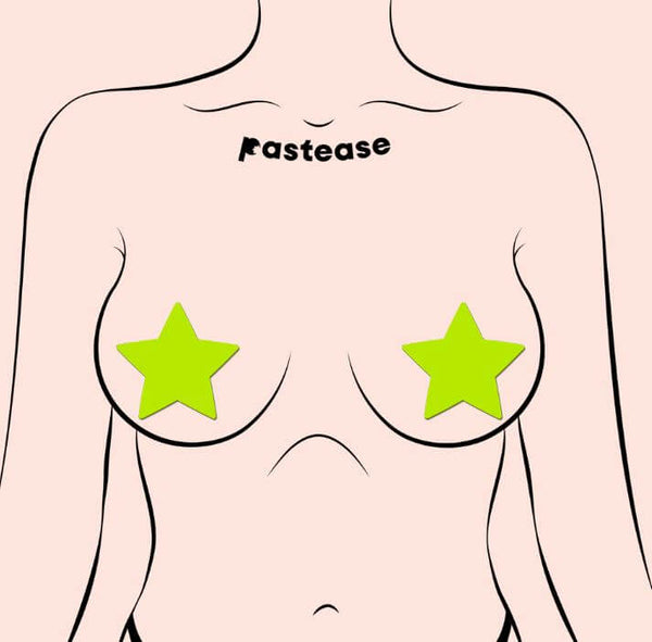 PASTEASE STAR GLOW IN THE DARK NEON YELLOW-1