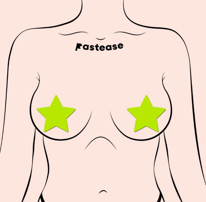 PASTEASE STAR GLOW IN THE DARK NEON YELLOW-1