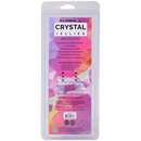 Crystal Jellies Realistic Cock 7 Inch Clear product packaging with features and dimensions listed.