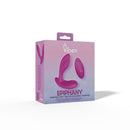 Viben Epiphany Clitoral Rollerball Panty Vibe Berry packaging showing insertable panty vibe with remote control.