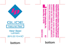 ID Glide Water Based Lube 10ml Pillow Jar 144 Count Display label with product details and compatibility information.