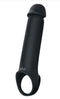 ZOLO Vibrating 8" Penis Extender in black, designed for realistic sensation and size enhancement with 10 vibration modes.